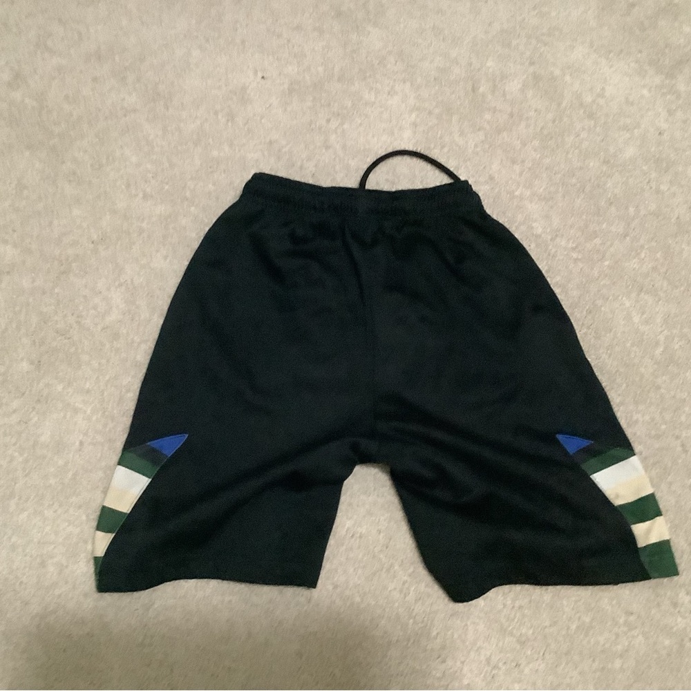Jordan Kids Black Shorts with Blue and Green Accents